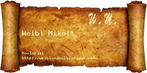 Weibl Mikolt névjegykártya